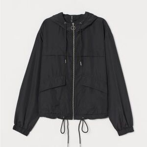H&M O Ring Zip-Up Rain Jacket